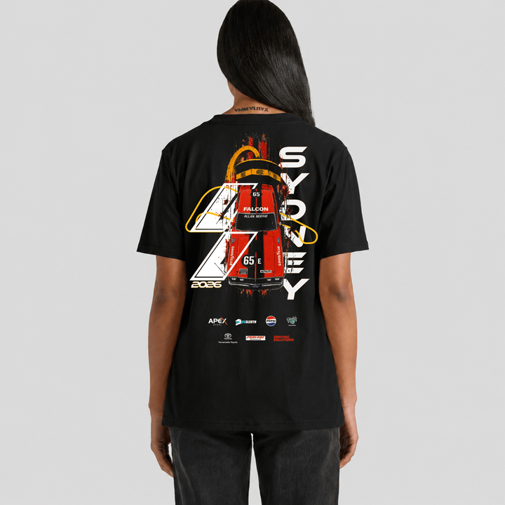 2026 Muscle Car Masters Crimson 65 Women’s T-Shirt - Sydney Motorsport Park Events and Online Shop