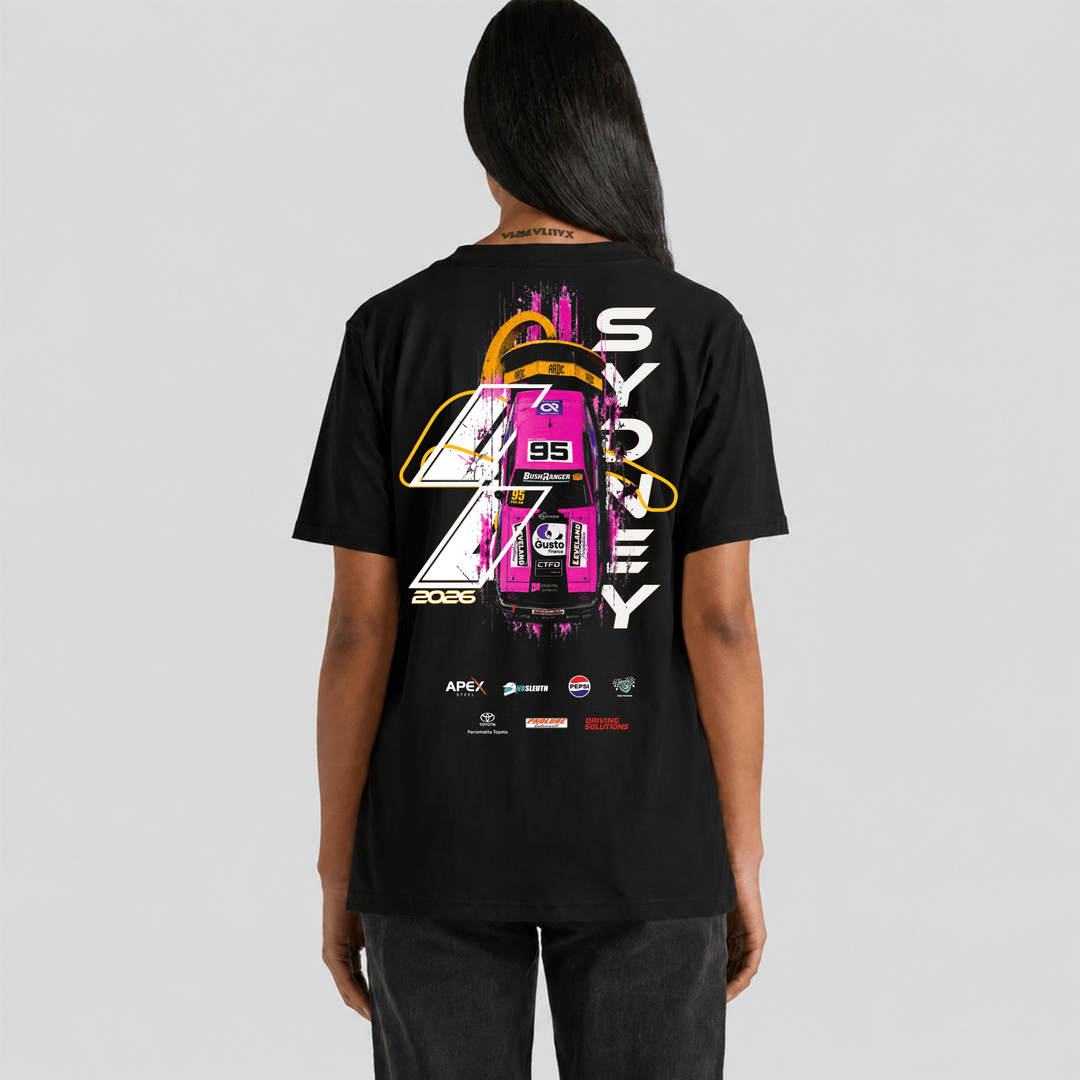 2026 Muscle Car Masters Magenta 95 T-Shirt Women’s T-Shirt - Sydney Motorsport Park Events and Online Shop