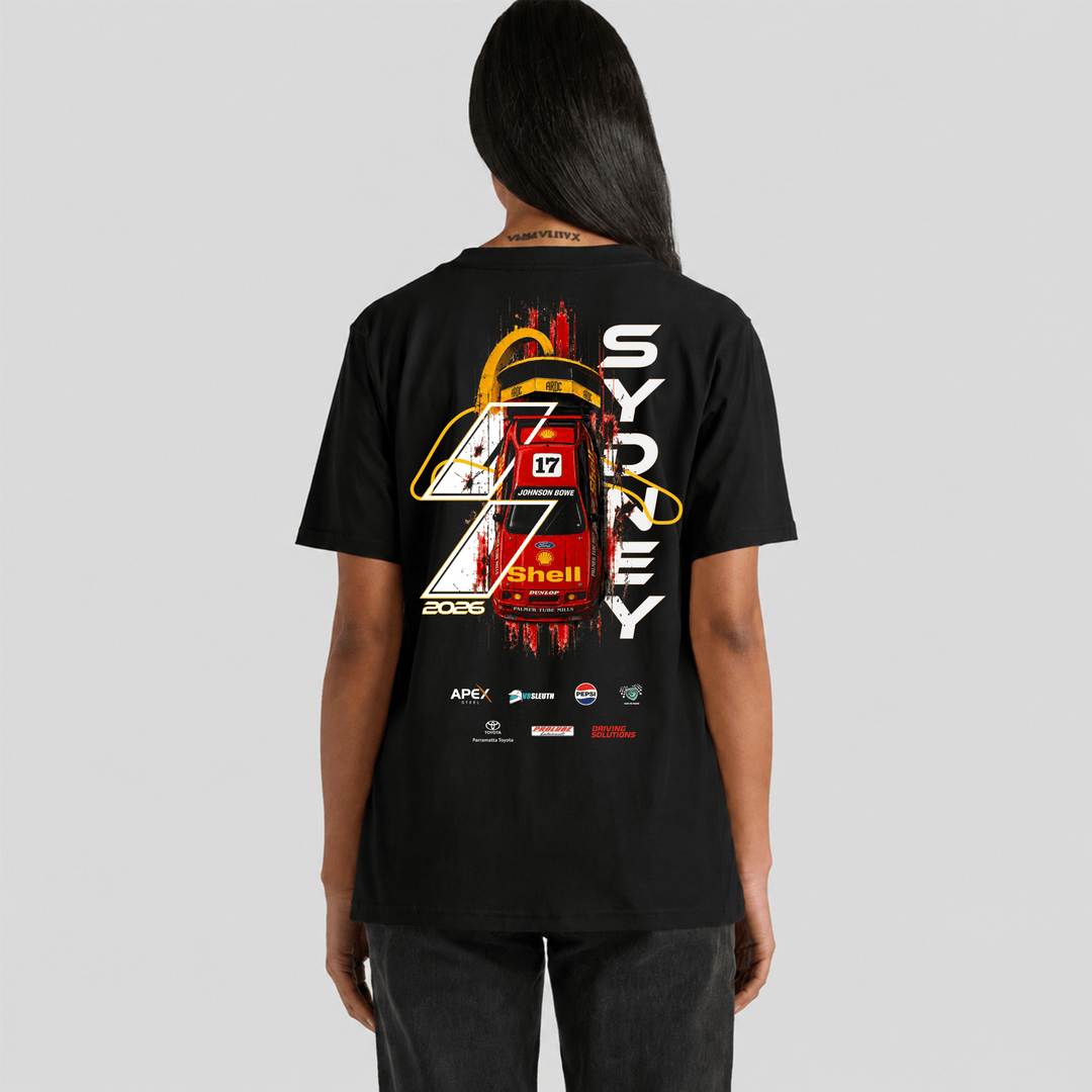 2026 Muscle Car Masters Scarlet 17 T-Shirt Women’s T-Shirt - Sydney Motorsport Park Events and Online Shop
