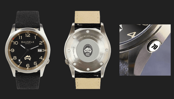 ARDC 70th Anniversary Timepiece by Bausele - Sydney Motorsport Park Events and Online Shop